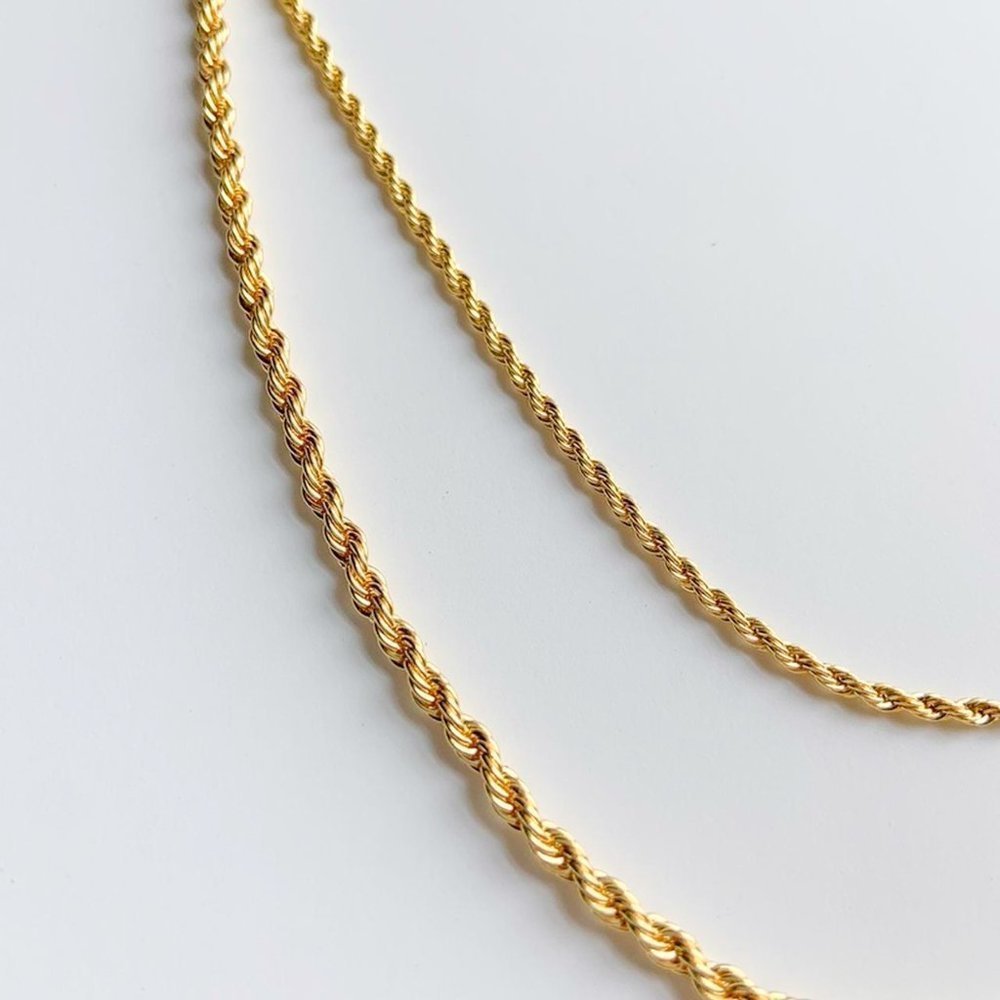 Minimalist Gold necklace Rope Chain Simple gold necklace Layered necklace‌‌‌‌‌‌‌